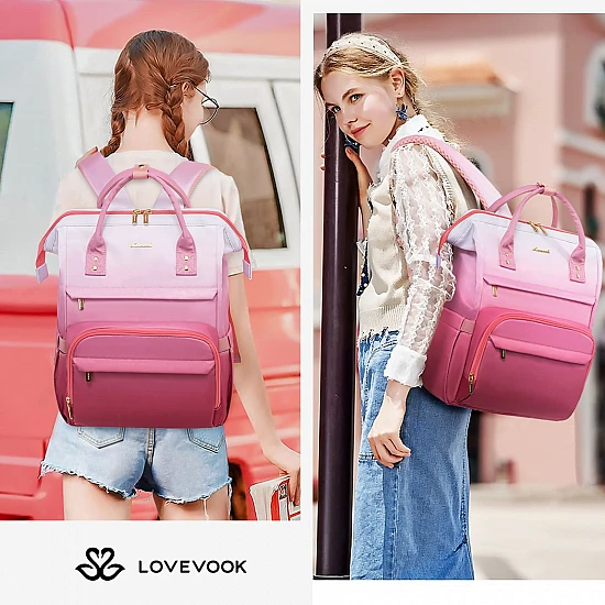 Γυναικείο Σακίδιο Φορητού Υπολογιστή Lovevook 15,6'' MB2197 beige/pink