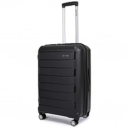 Βαλίτσα μεσαία N1312 20 κιλών Newcom 61x25x43 cm μαύρο