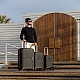Βαλίτσα σκληρή Newcom N1596 (PP) καμπίνας 56x22x37 cm μαύρο