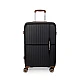 Βαλίτσα σκληρή Newcom N1596 (PP) καμπίνας 56x22x37 cm μαύρο