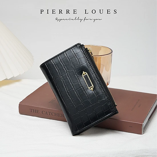 Γυναικείο Πορτοφόλι Κροκό Pierre Loues PL821-69 μαύρο