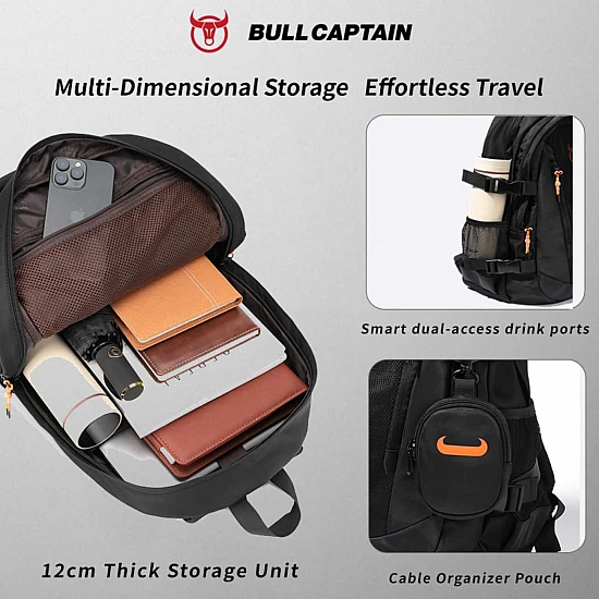 Σακίδιο Πλάτης Bull Captain SJB6061 μαύρο