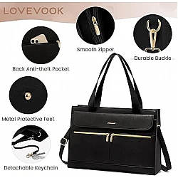 Γυναικείο σετ τσάντας laptop /χειρός Lovevook 15,6'' WB2026 black