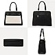 Γυναικείο σετ τσάντας χιαστί/χειρός Lovevook 16'' WB2166 black/beige