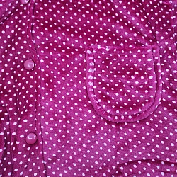 Γυναικεία Ρόμπα Χειμερινή με Κουμπιά Fleece Πουά Lydia Creations 22549 Μπορντό