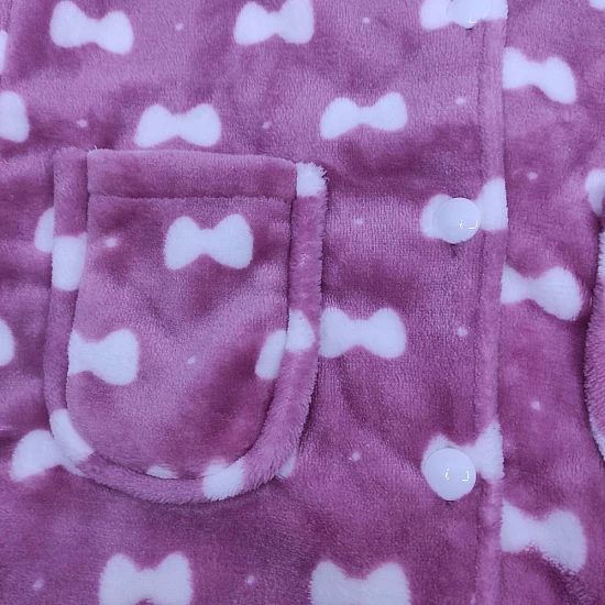Παιδική Ρόμπα Κοριτσίστικη Χειμερινή Fleece Kουμπιά 4-16 Lydia Creations 22556-1 ΣΑΠΙΟ ΜΗΛΟ