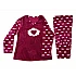 Γυναικεία Πιζάμα Χειμερινή Fleece Print Καρδιά Λαιμόκοψη V Lydia Creations 22562 ΜΠΟΡΝΤΟ