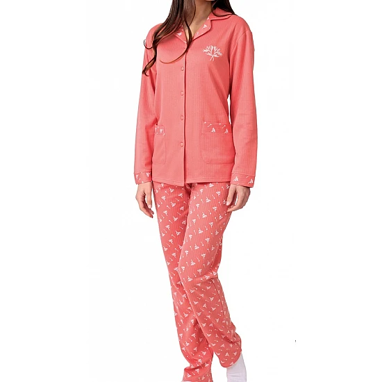 Γυναικεία Πιτζάμα  Χειμερινή Κουμπιά Lydia Creations 23573 ΚΟΡΑΛΙ