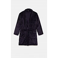 Ανδρική Ρόμπα Χειμερινή Σταυρωτή  με Ζώνη Fleece Minerva 96-71212-100 ΜΠΛΕ