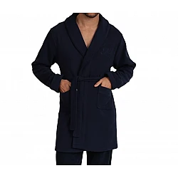 Ανδρική Ρόμπα Χειμερινή Σταυρωτή fleece με Ζώνη Μario Uomo by Lydia Creations 24672 ΜΠΛΕ
