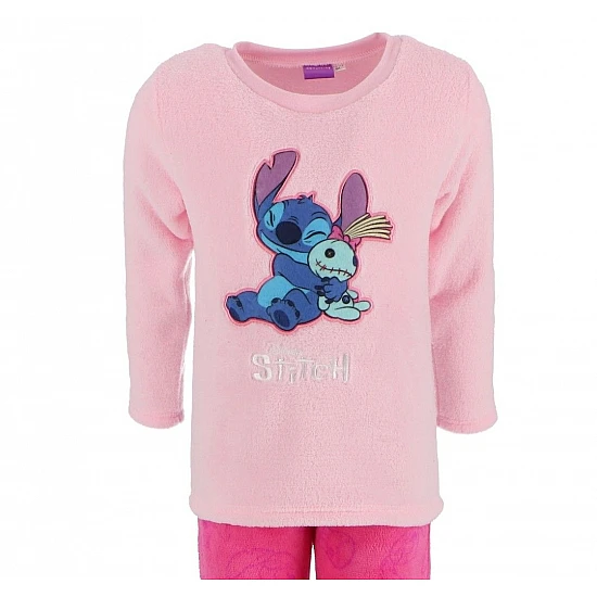 Παιδική Πιτζάμα Κοριτσίστικη Fleece 4-8 Ετών Lilo-Stitch LIL24-3567 ΡΟΖ