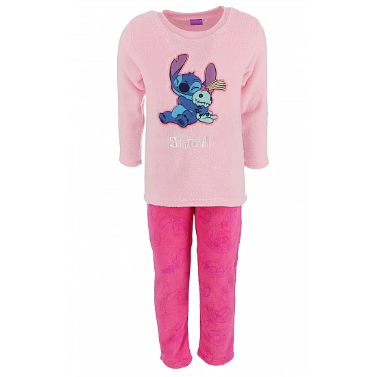 Παιδική Πιτζάμα Κοριτσίστικη Fleece 4-8 Ετών Lilo-Stitch LIL24-3567 ΡΟΖ