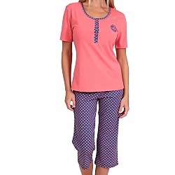Γυναικεία Πiζάμα Καλοκαιρινή Homewear Πατιλέτα Capri Παντελόνι Lydia Creation 25051  ΠΟΡΤΟΚΑΛΙ ΣΟΜΟΝ 