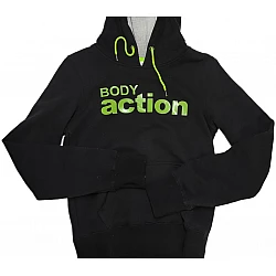 Γυναικεία Μπλούζα Βαμβακερή Φούτερ BODY ACTION 061206-02-01 ΜΑΥΡΟ