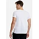 Ανδρική Φανέλα T-SHIRT  φαρδιά γραμμή Λαιμόκοψη Walk W1915-01 Λευκό 
