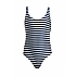 Κοριτσίστικο μαγιό Ολόσωμο Ρίγες GIRLS STRIPE 4-12 Ετών Blu4u 22315813-04 Μαύρο-Λευκό