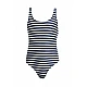 Κοριτσίστικο μαγιό Ολόσωμο Ρίγες GIRLS STRIPE 4-12 Ετών Blu4u 22315813-04 Μαύρο-Λευκό