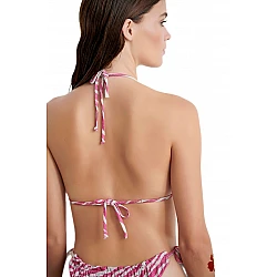 Γυναικείο μαγιό ρυθμιζόμενο τρίγωνο Bikini Top LUREX ZEBRA Blu4u 23366125-06 ΦΟΥΞΙΑ