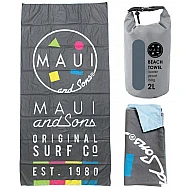 ΠΕΤΣΕΤΑ ΘΑΛΑΣΣΗΣ MICROFIBER 90x180cm σε αδιάβροχη θήκη 2lt Maui $ Sons  ORIGINAL SURF 4952