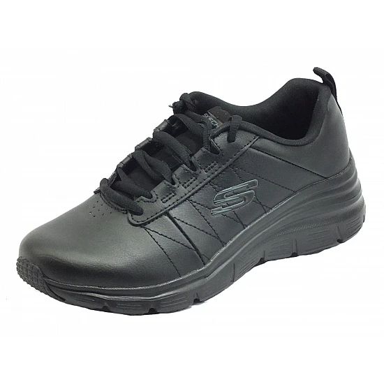 Αθλητικό παπούτσι ανατομικό Δερμάτινο SKECHERS FIT-EFFORTLESS 149473/BBK Μαύρο