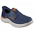 Ανδρικό Παπούτσι Casual Μοκασίνα Ορθοστασίας Air-Cooled-Memory Foam-Goga Mat Arch SKECHERS Hasting - Niko 205212-NVY NAVY