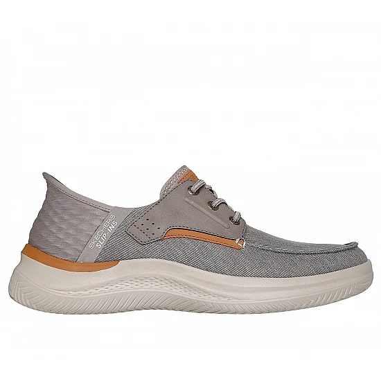 Ανδρικό Παπούτσι Casual Μοκασίνα Ορθοστασίας Air-Cooled-Memory Foam-Goga Mat Arch SKECHERS Hasting - Niko 205212-TPE NATURAL
