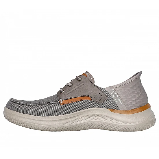 Ανδρικό Παπούτσι Casual Μοκασίνα Ορθοστασίας Air-Cooled-Memory Foam-Goga Mat Arch SKECHERS Hasting - Niko 205212-TPE NATURAL