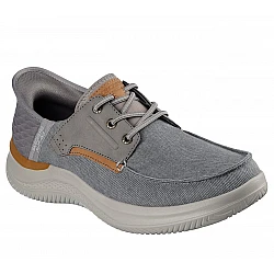 Ανδρικό Παπούτσι Casual Μοκασίνα Ορθοστασίας Air-Cooled-Memory Foam-Goga Mat Arch SKECHERS Hasting - Niko 205212-TPE NATURAL