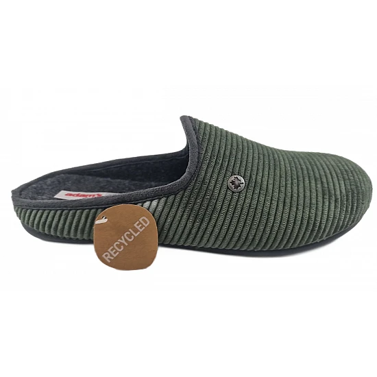 Ανδρική Χειμερινή παντόφλα Soft Αναπαυτική ADAM'S 739-23501-3 ΠΡΑΣΙΝΟ