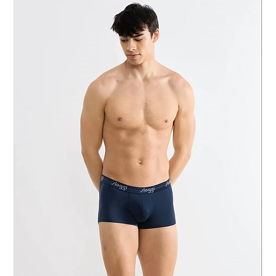 Ανδρικό Εσώρουχό Boxer Βαμβακερό 2PACK Sloggi Start Hipster 10206968-M021 ΜΠΛΕ-ΜΠΟΡΝΤΟ