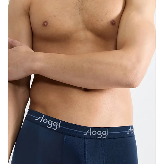 Ανδρικό Εσώρουχό Boxer Βαμβακερό 2PACK Sloggi Start Hipster 10206968-M021 ΜΠΛΕ-ΜΠΟΡΝΤΟ