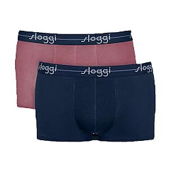 Ανδρικό Εσώρουχό Boxer Βαμβακερό 2PACK Sloggi Start Hipster 10206968-M021 ΜΠΛΕ-ΜΠΟΡΝΤΟ