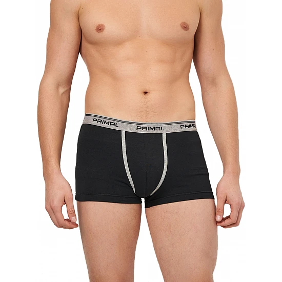 PRIMAL-B001-BOXER-UOMO -3 PACK Ανδρικό εσώρουχο μποξεράκι μαύρο