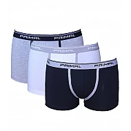 Ανδρικό Εσώρουχο BOXER Βαμβακερό PRIMAL-B001-UOMO -3 PACK ΜΑΥΡΟ-ΛΕΥΚΟ-ΓΚΡΙ