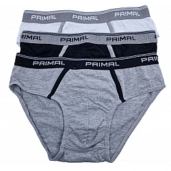 PRIMAL-S001-SLIP-UOMO -3-PACK Ανδρικό εσώρουχο slip πολύχρωμο