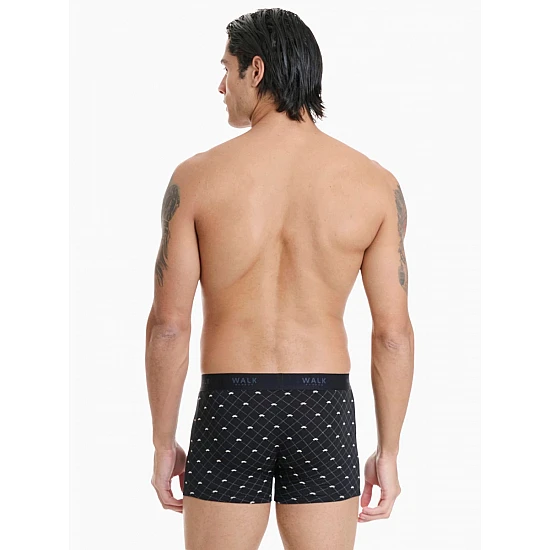 Ανδρικό εσώρουχο Bamboo Boxer Walk W1770-74 ΜΑΥΡΟ ΡΟΜΒΟΙ