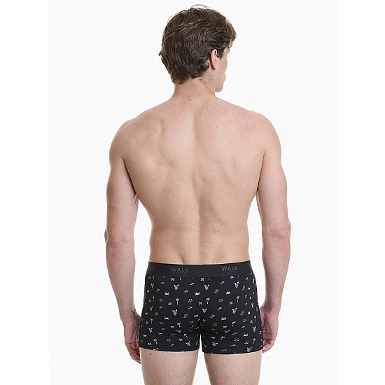 Ανδρικό Εσώρουχο Boxer Μπόξερ Bamboo Walk W1770-79 ΜΑΥΡΟ