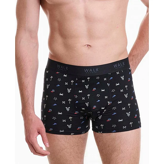 Ανδρικό Εσώρουχο Boxer Μπόξερ Bamboo Walk W1770-79 ΜΑΥΡΟ