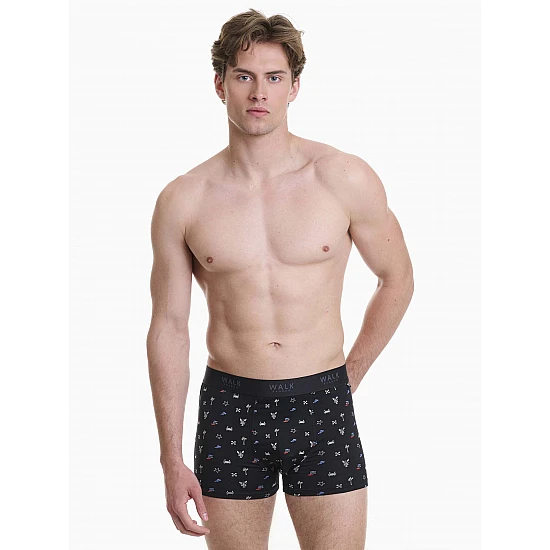 Ανδρικό Εσώρουχο Boxer Μπόξερ Bamboo Walk W1770-79 ΜΑΥΡΟ
