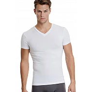 Ανδρική Φανέλα Μπλούζα T-SHIRT BAMBOO Κοντό Μανίκι Λαιμόκοψη V Walk W1991-01 Λευκό 