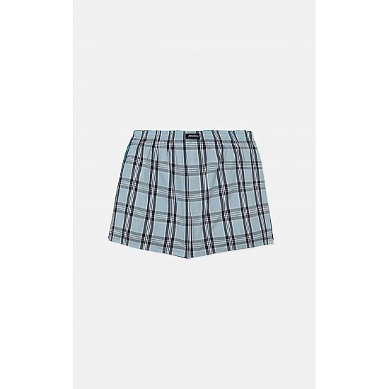 Ανδρικό εσώρουχο Boxer Καρό Ποπλίνα 2 Pack Minerva 96-23074-63 BLACK-CIEL