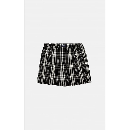Ανδρικό εσώρουχο Boxer Καρό Ποπλίνα 2 Pack Minerva 96-23074-63 BLACK-CIEL