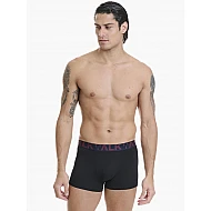 Ανδρικό βαμβακερό εσώρουχο Boxer 2Pack εξωτερικό λάστιχο Walk W1755-1-0202 ΜΑΥΡΟ ΜΠΟΡΝΤΟ-ΜΑΥΡΟ ΡΑΦ