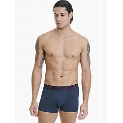 Ανδρικό βαμβακερό εσώρουχο Boxer 2Pack εξωτερικό λάστιχο Walk W1755-1-0327 ΜΠΛΕ-ΓΚΡΕΝΑ