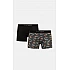 Ανδρικό Εσώρουχο Boxer βαμβακερό 2Pack Beagles Mengear Minerva 96-29463-242 BLACK-DARK GREY
