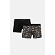 Ανδρικό Εσώρουχο Boxer βαμβακερό 2Pack Beagles Mengear Minerva 96-29463-242 BLACK-DARK GREY