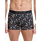 Ανδρικό βαμβακερό εσώρουχο με σχέδιο Boxer Walk W1754-10 ΜΑΥΡΟ