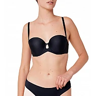 Σουτιέν Strapless Μπανέλα TRIUMPH Pure Micro WDP 10217872 0004 D CUP ΜΑΥΡΟ