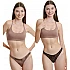 Γυναικείο εσώρουχο 2Pack Bamboo THONG WALK W2013-55 ΚΑΦΕ