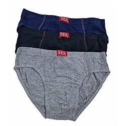 Παιδικό Βαμβακερό Εσώρουχο Σλιπ 3Pack IDER 3102 ΓΚΡΙ/ΜΑΥΡΟ/ΜΠΛΕ